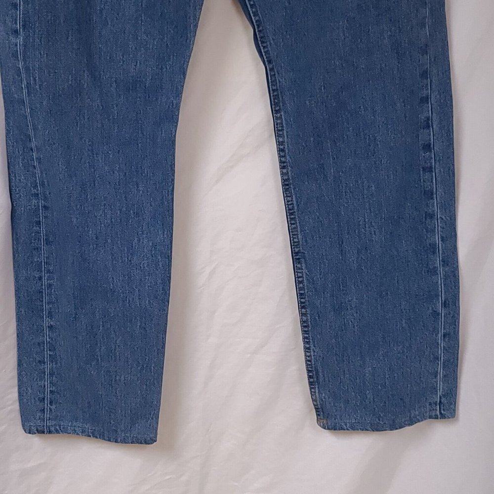 Vtg Levis 505 Mens 36x32 Straight Fit Medium Wash Heavyweight Denim Jeans - Picture 3 of 12